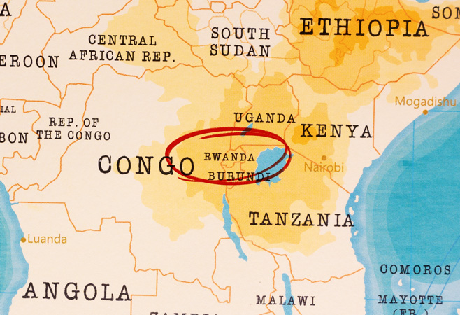 Rwanda is located in East-Central Africa