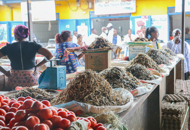 Kigali, Rwanda - The people of Africa and the scene in the local markets
