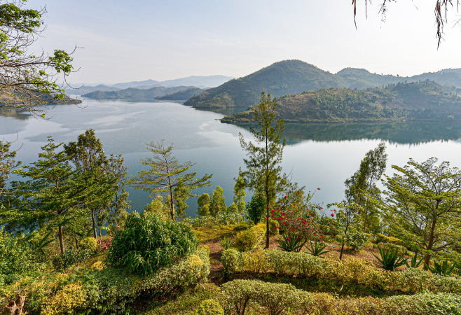 View of the lake Kivu, Rwanda.