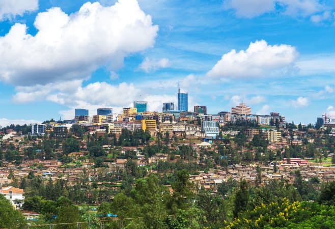 Panoramic view of Kigali Rwanda. Kigali capital of Rwanda 