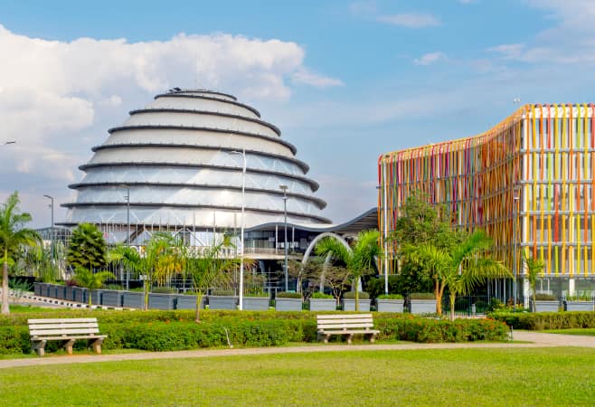Kigali Convention Centre on a sunny day