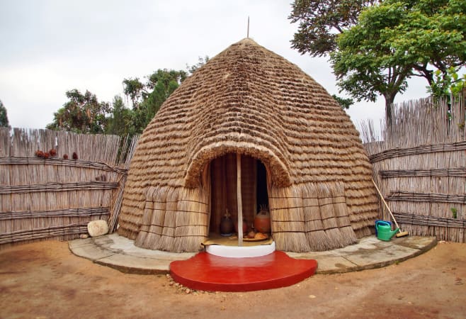 Royal beer brewer's hut at Rukali, Nyanza, Rwanda